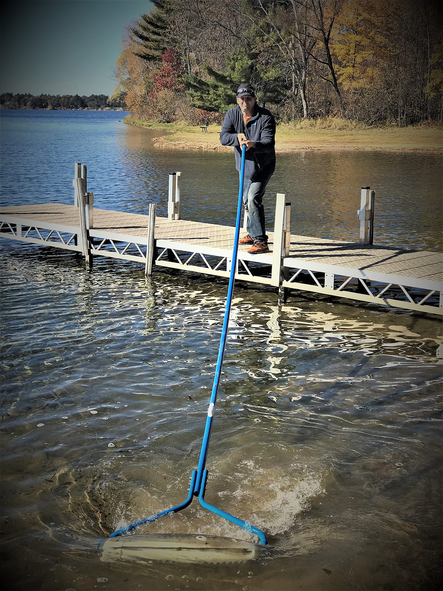 Beachroller Lake Weed Removal Tool with 20-Ft Handle & Steel Blades