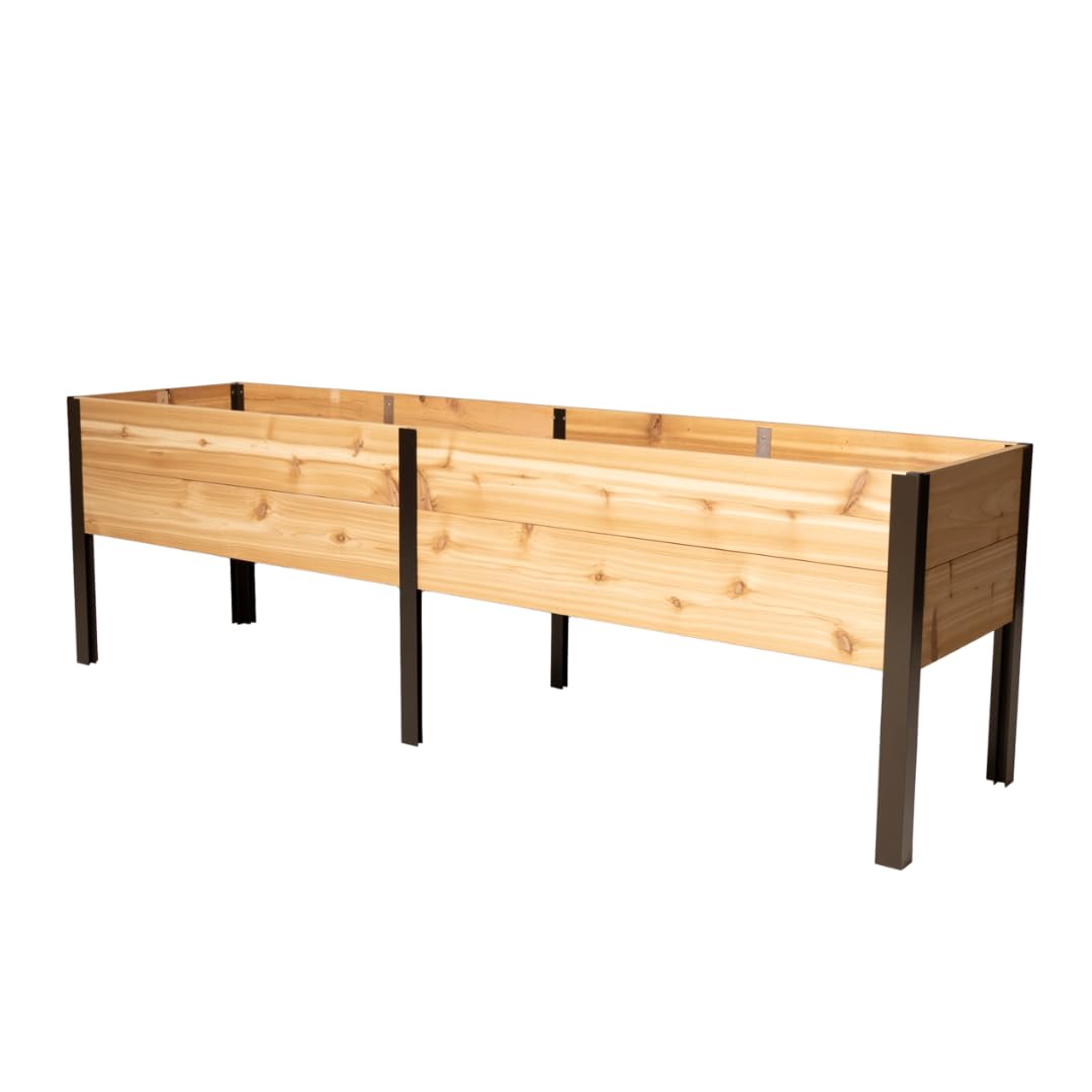 Gardener's Supply Elevated Cedar Raised Garden Bed – 2' x 8'