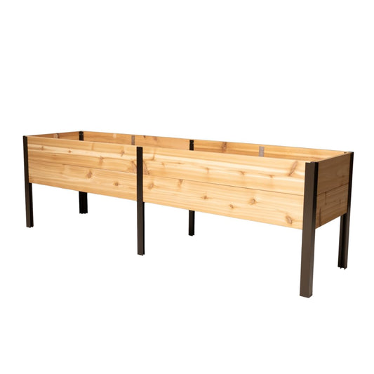 Gardener's Supply Elevated Cedar Raised Garden Bed – 2' x 8'