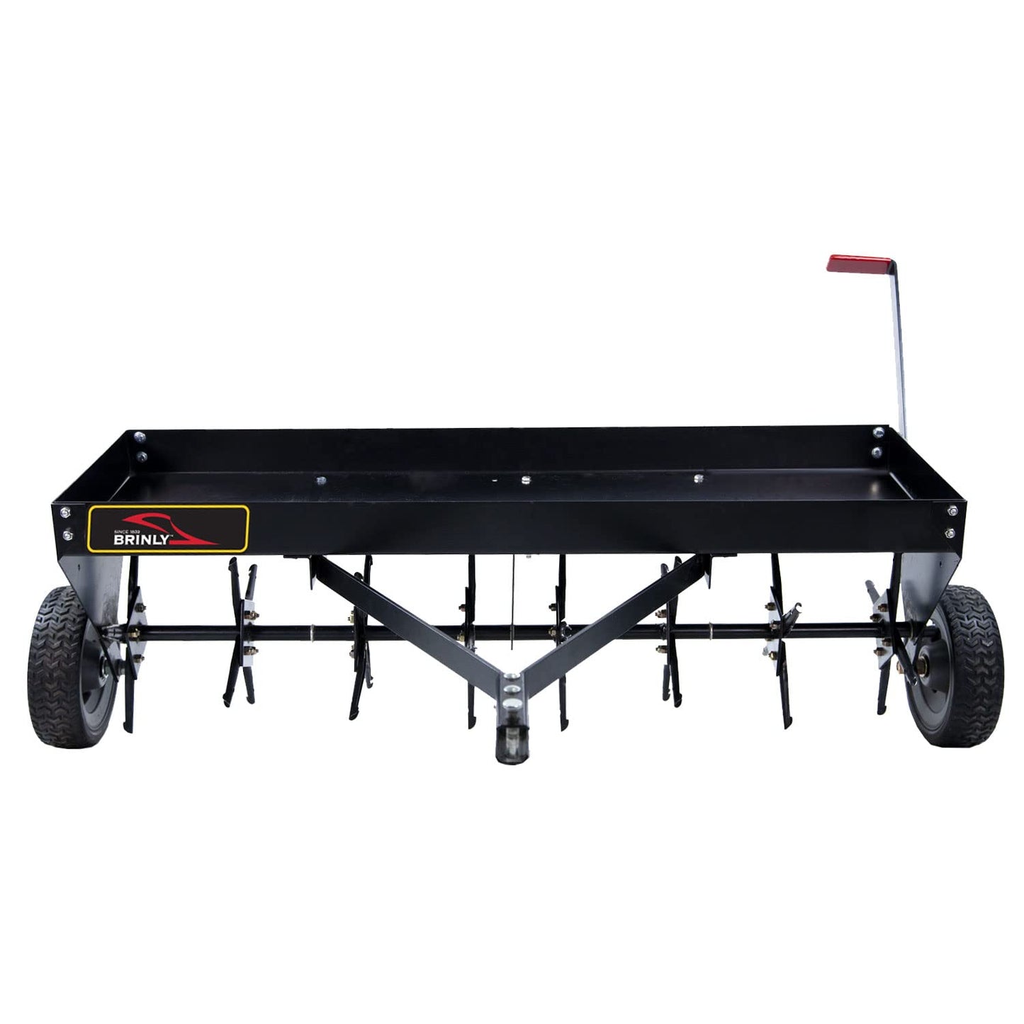 Brinly PA-482BH-A2 48-In Tow-Behind Plug Aerator, Matte Black