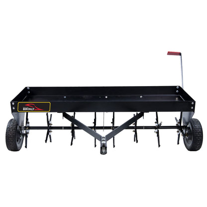 Brinly PA-482BH-A2 48-In Tow-Behind Plug Aerator, Matte Black