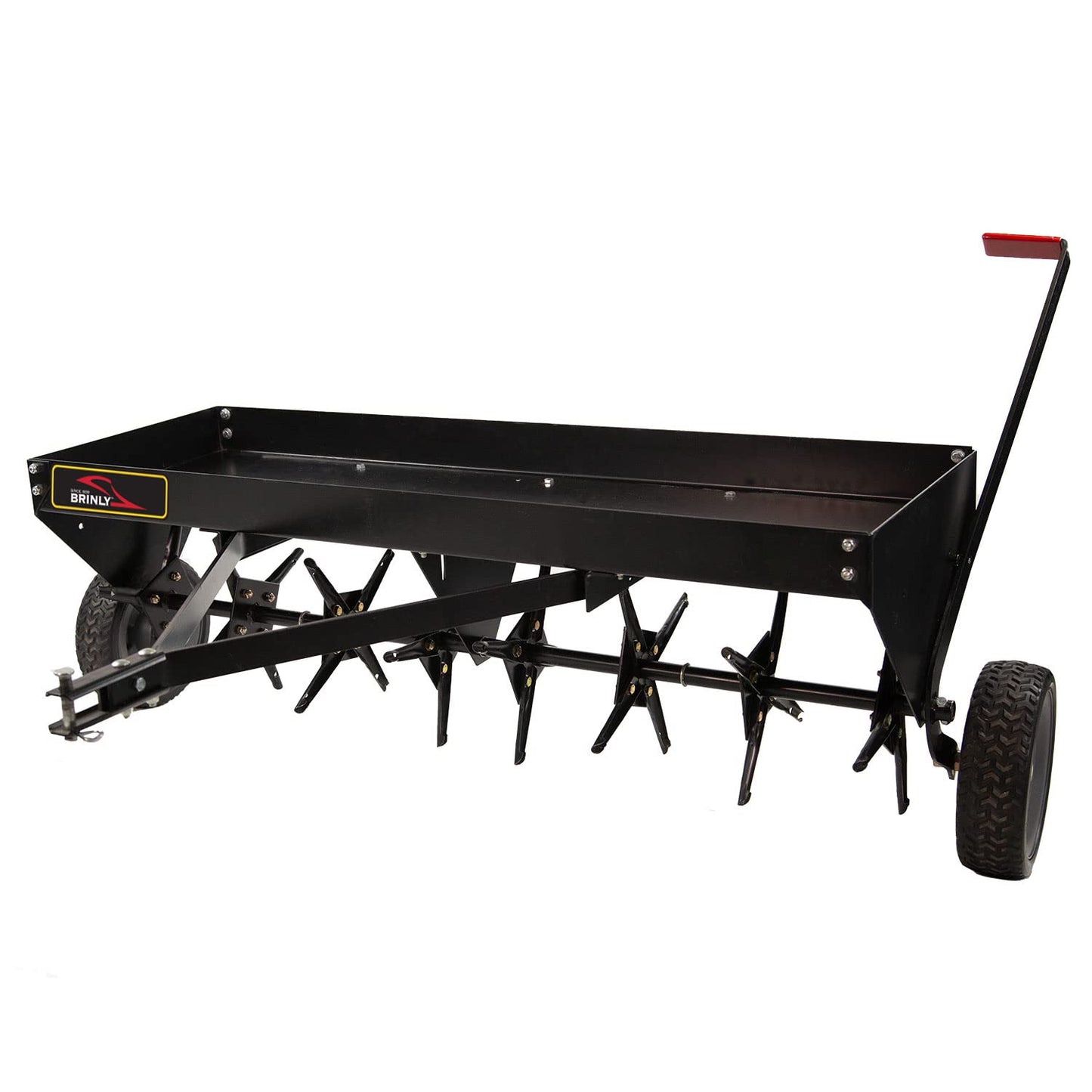 Brinly PA-482BH-A2 48-In Tow-Behind Plug Aerator, Matte Black