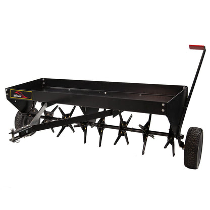 Brinly PA-482BH-A2 48-In Tow-Behind Plug Aerator, Matte Black