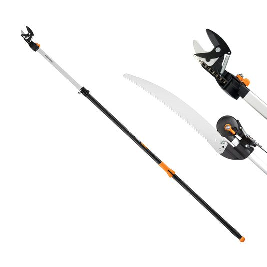 Fiskars 2-in-1 Extendable Pole Saw & Tree Pruner, 7.9–12 Ft Reach