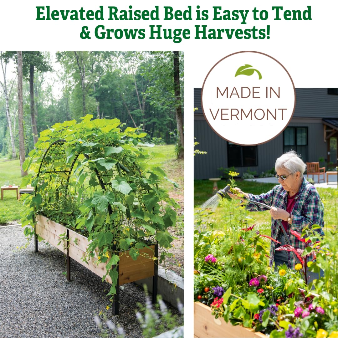 Gardener's Supply Elevated Cedar Raised Garden Bed – 2' x 8'