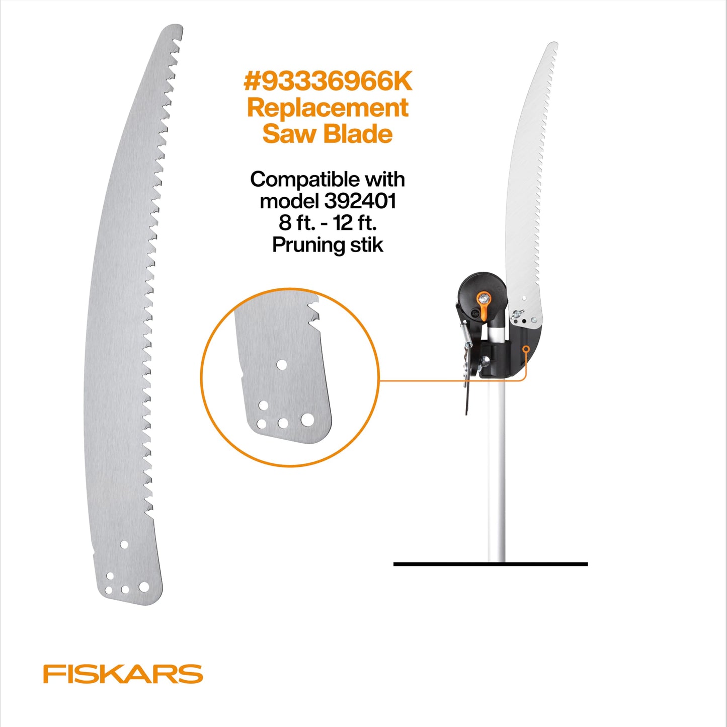Fiskars 2-in-1 Extendable Pole Saw & Tree Pruner, 7.9–12 Ft Reach