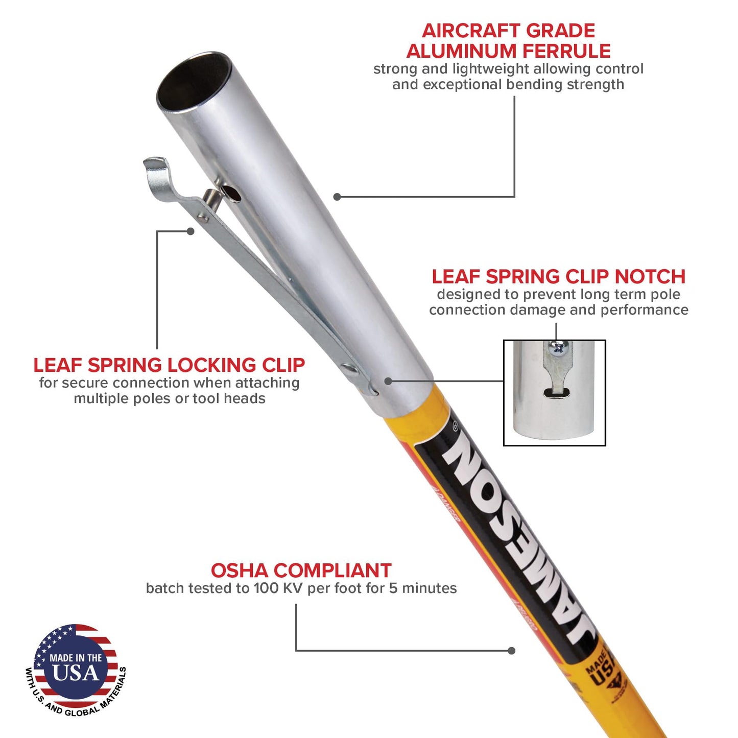 Jameson FG-Series Manual Pole Saw & Tree Pruner – Two 6-Ft Poles
