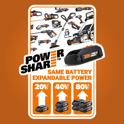 WORX WG170 20V 12" Cordless String Trimmer, Edger & Mini Mower