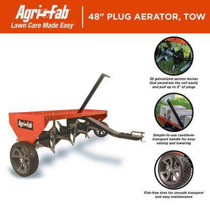 Agri-Fab 48-In Tow-Behind Plug Aerator with 32 Galvanized Knives