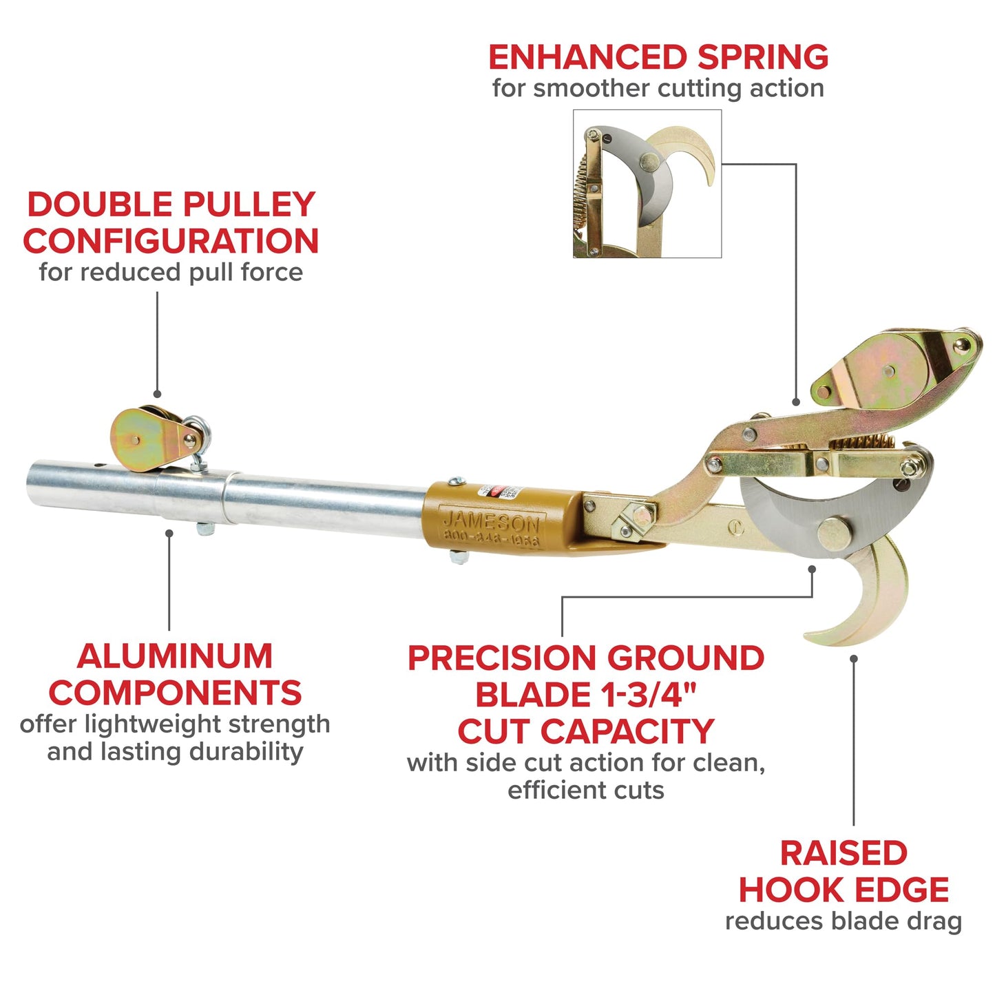 Jameson FG-Series Manual Pole Saw & Tree Pruner – Two 6-Ft Poles
