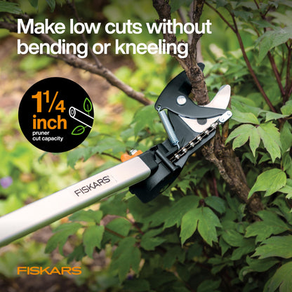 Fiskars 2-in-1 Extendable Pole Saw & Tree Pruner, 7.9–12 Ft Reach