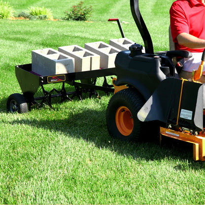 Brinly PA-482BH-A2 48-In Tow-Behind Plug Aerator, Matte Black