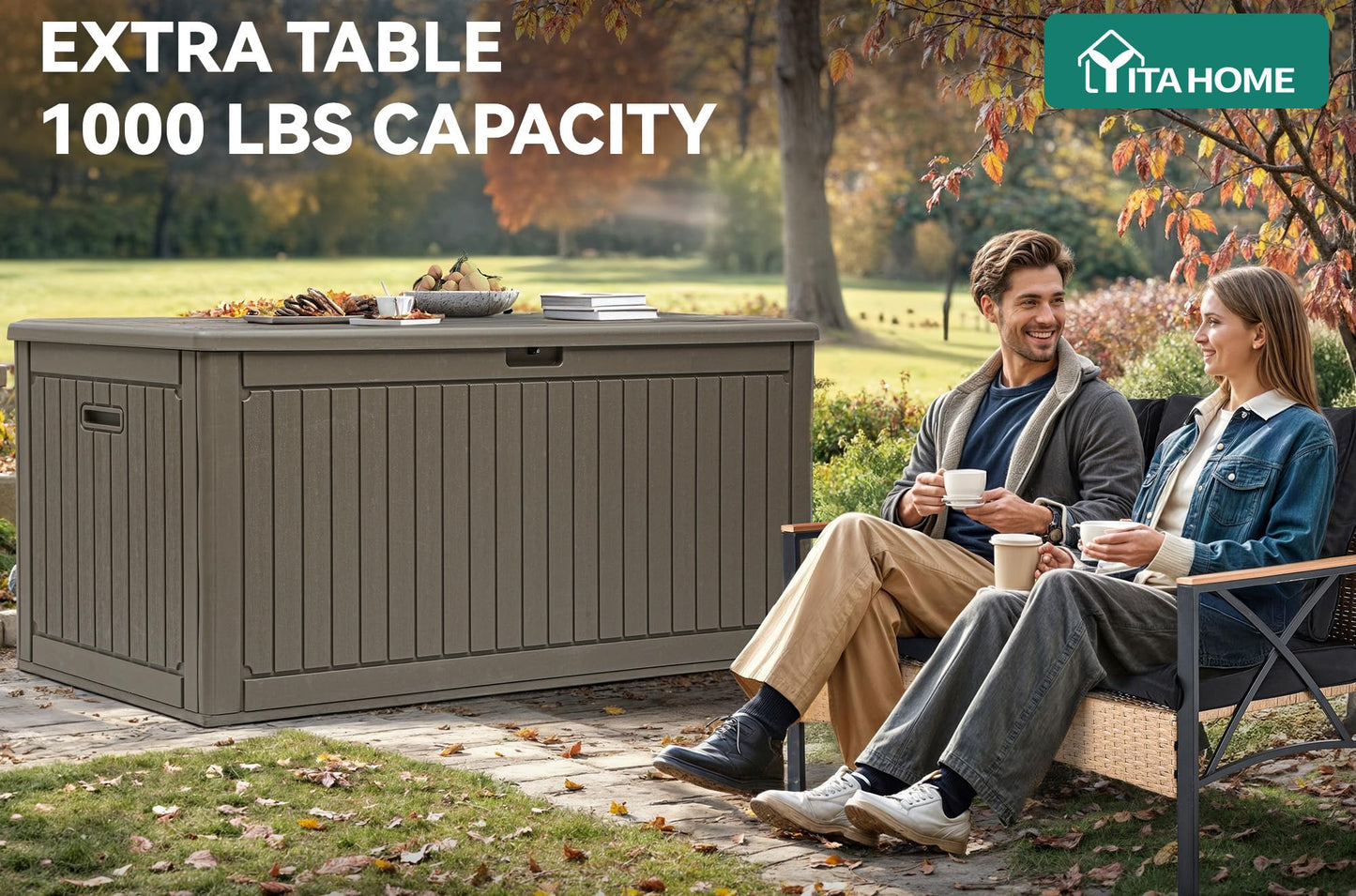 YITAHOME 320 Gallon Extra Large Outdoor Deck Storage Box