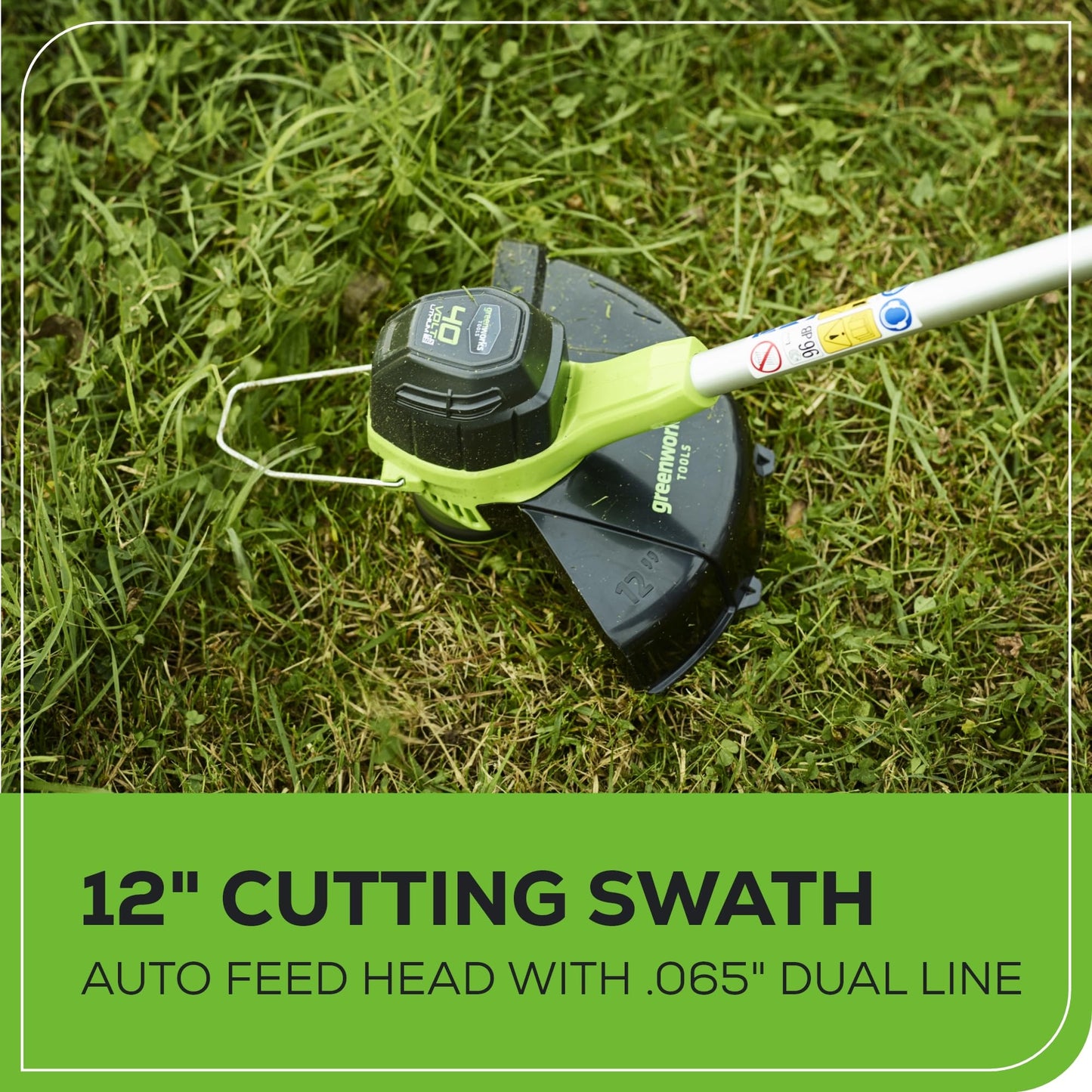 Greenworks 40V 12" String Trimmer & Blower Combo – 2.0Ah Battery