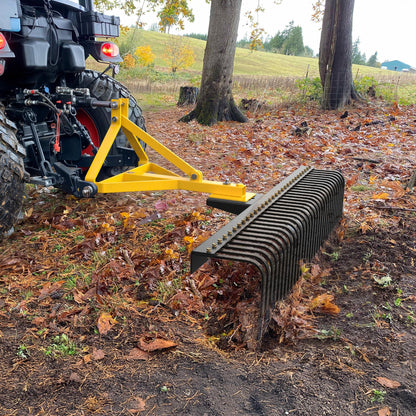 YITAMOTOR 5 FT 3-Point Landscape Rock Rake for CAT 1 Tractors