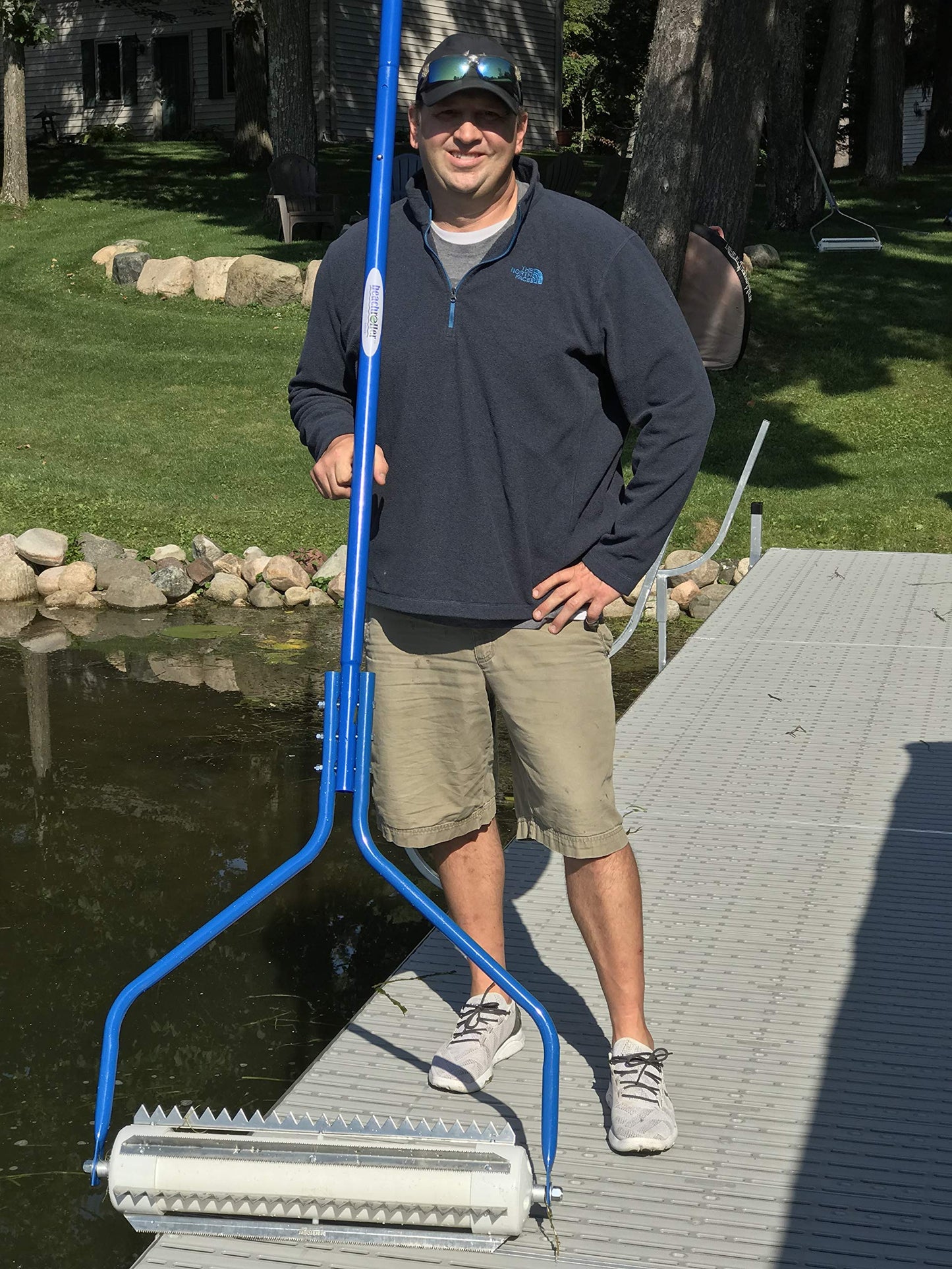 Beachroller Lake Weed Removal Tool with 20-Ft Handle & Steel Blades