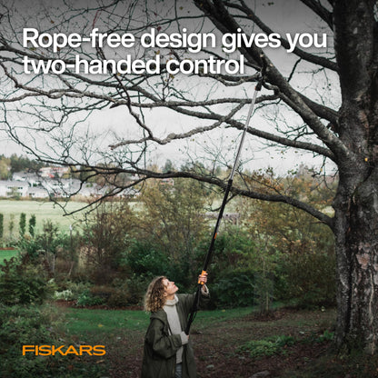 Fiskars 2-in-1 Extendable Pole Saw & Tree Pruner, 7.9–12 Ft Reach