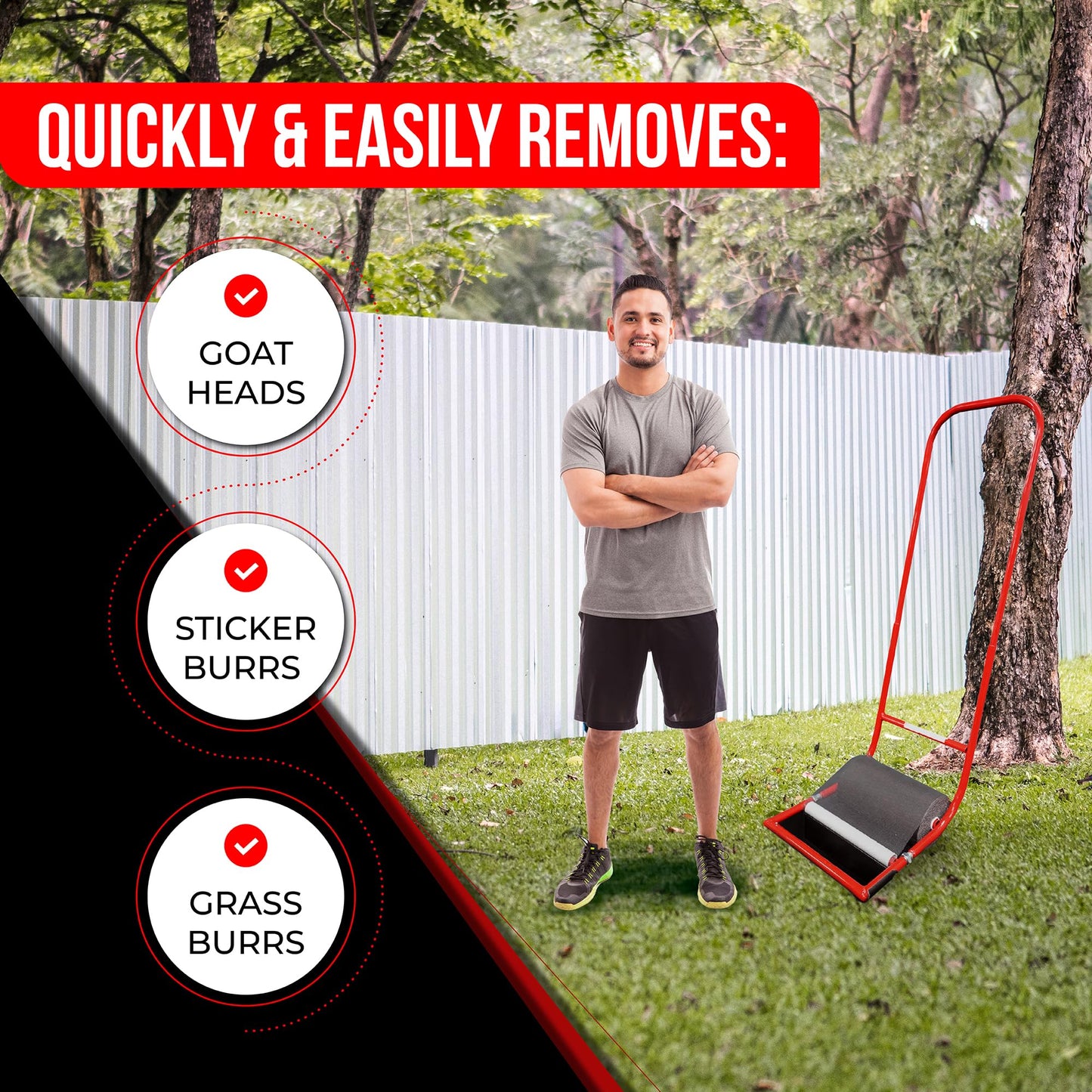Sticker Burr Roller 12" – Yard Burr & Goathead Sticker Remover